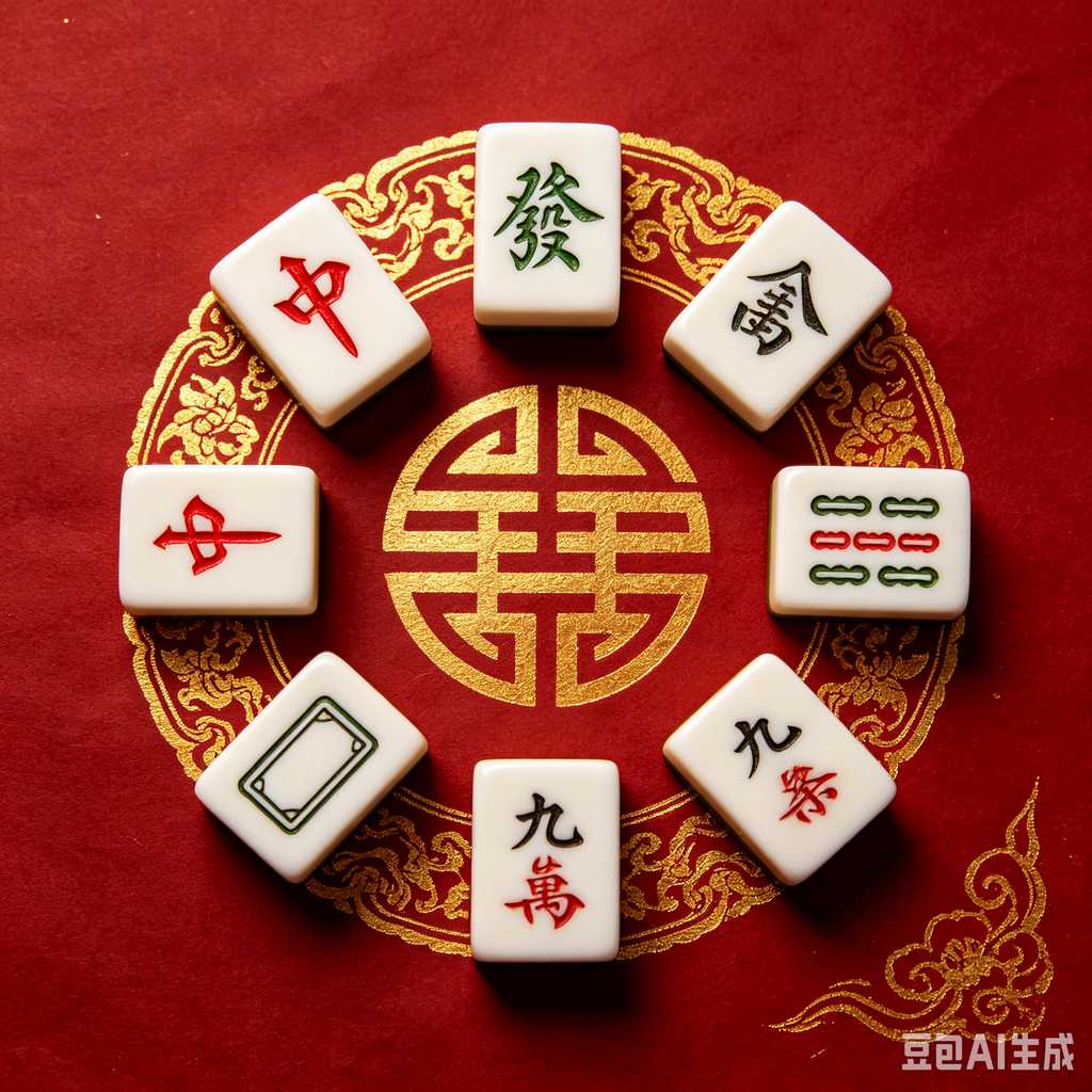 printed logo mahjong set